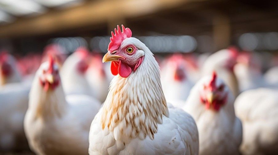 a group of white chickens